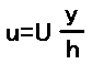 u=U・y/h