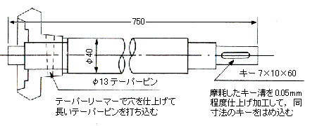 六角タレット割り出し軸