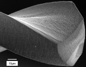 φ60μm穴用ドリルに形成した周期構造