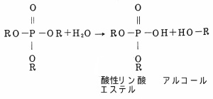 加水分解による酸性リン酸エステルの生成