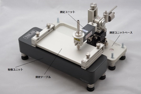 静・動摩擦測定を行ったテーブル移動構成